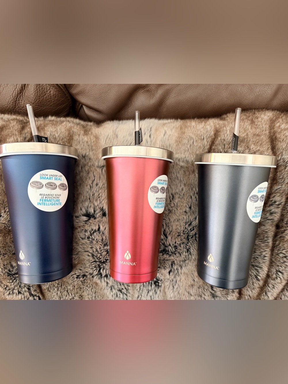NEW Manna 18 oz Chilly Insulated Tumbler with Straw
